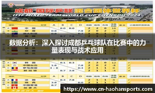 数据分析：深入探讨成都乒乓球队在比赛中的力量表现与战术应用
